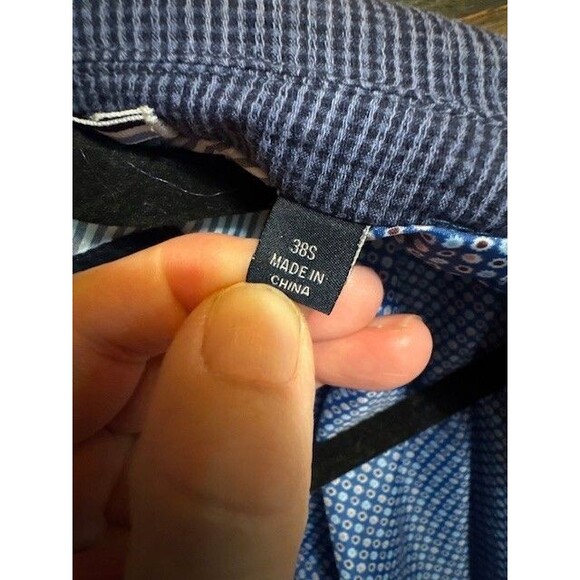 Tailorbyrd Mens Blazer Sport Coat Blue‎ Stripe Stretch Seersucker Elbow 38S - Picture 12 of 16